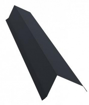 Планка торцевая для металлочерепицы 104х124х0,45мм 2,5м Графит