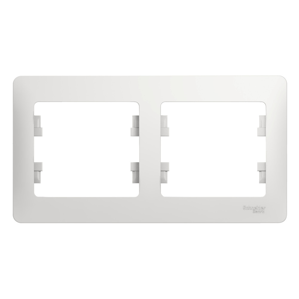 GSL000102 GLOSSA белый Рамка 2-местная