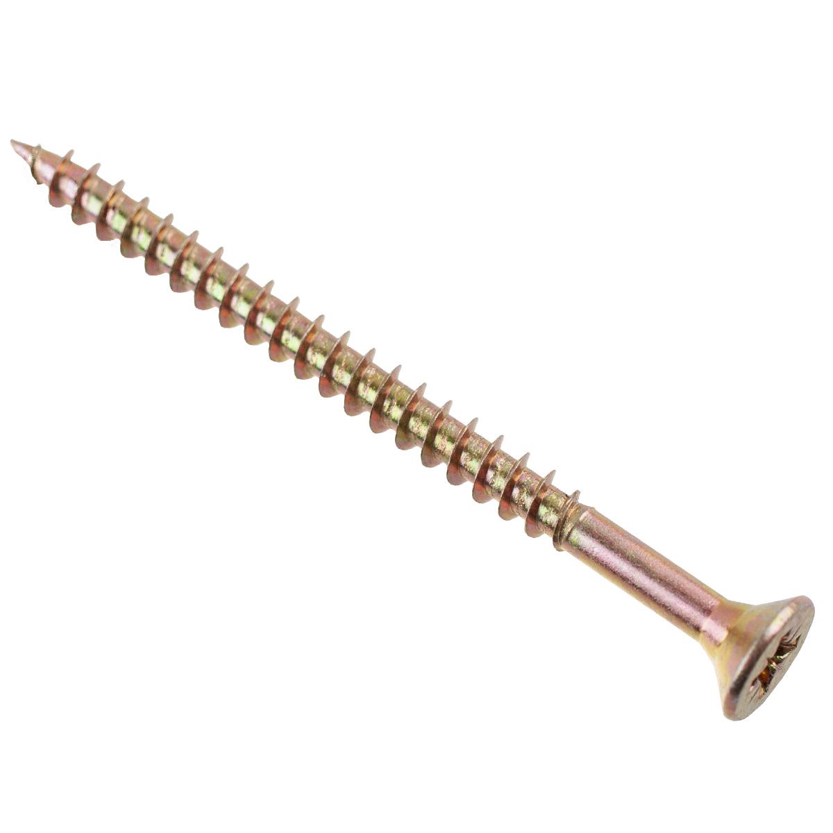 110631 Саморез ШУ 80х6,0 универ., желтый цинк (75 шт) - коробка с ок. Э