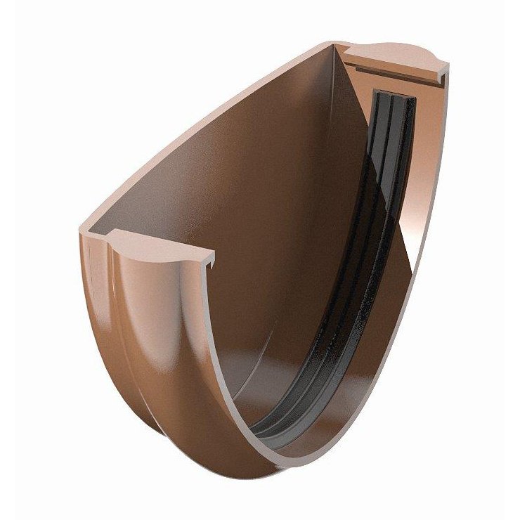 Заглушка желоба ПВХ коричневый