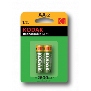 Б0012678 Аккумуляторы NiMH (никель-металлгидридные) Kodak HR6-2BL 2600mAh 2шт