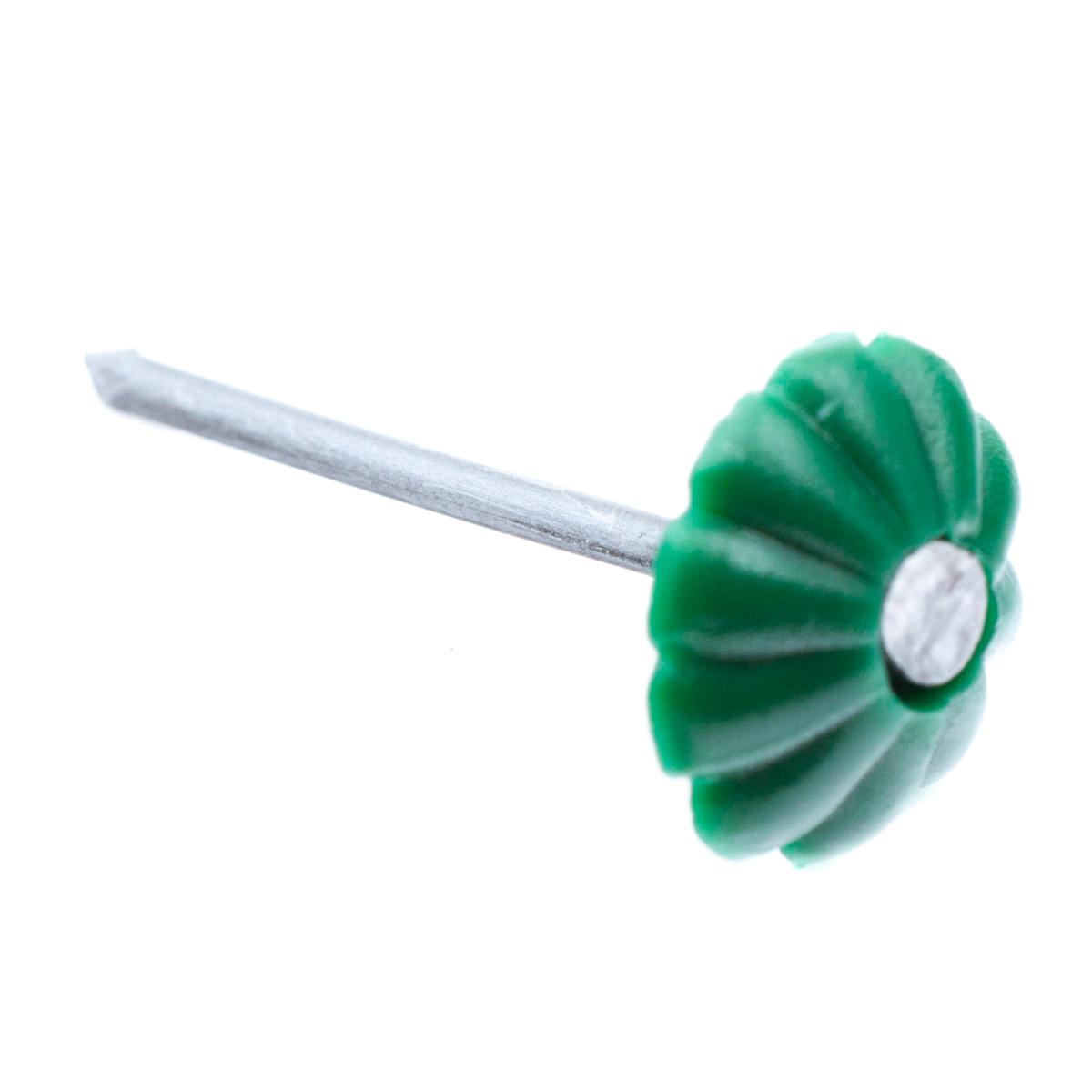 089221 Гвоздь с декор. шляпкой (зеленая) (80 шт) - пакет Э