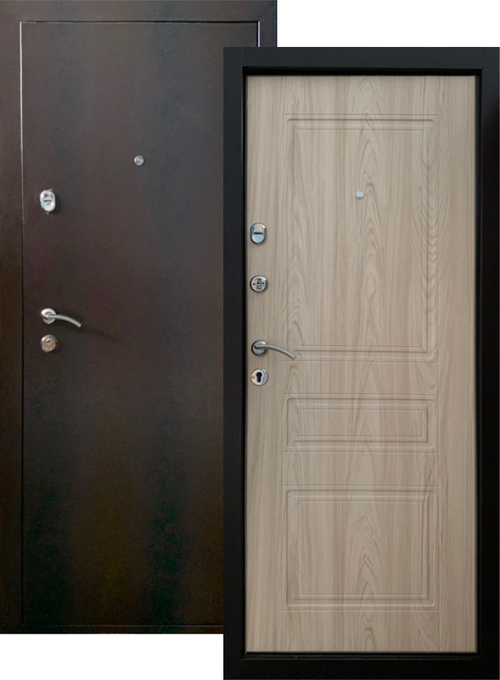 Дверь входная BEST СТРОЙ Антикмедь Беленный дуб