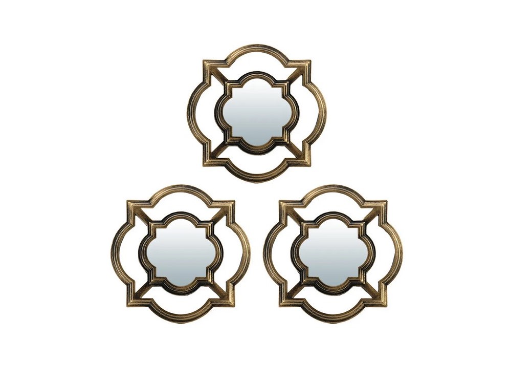 74044 Комплект декоративных зеркал Канны, бронза, 3шт, D12 см