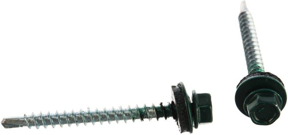 125558 Саморез КРсв. 4,8х51 RAL-6005 (тём.-зелен.) (60шт) - коробка с ок СФ