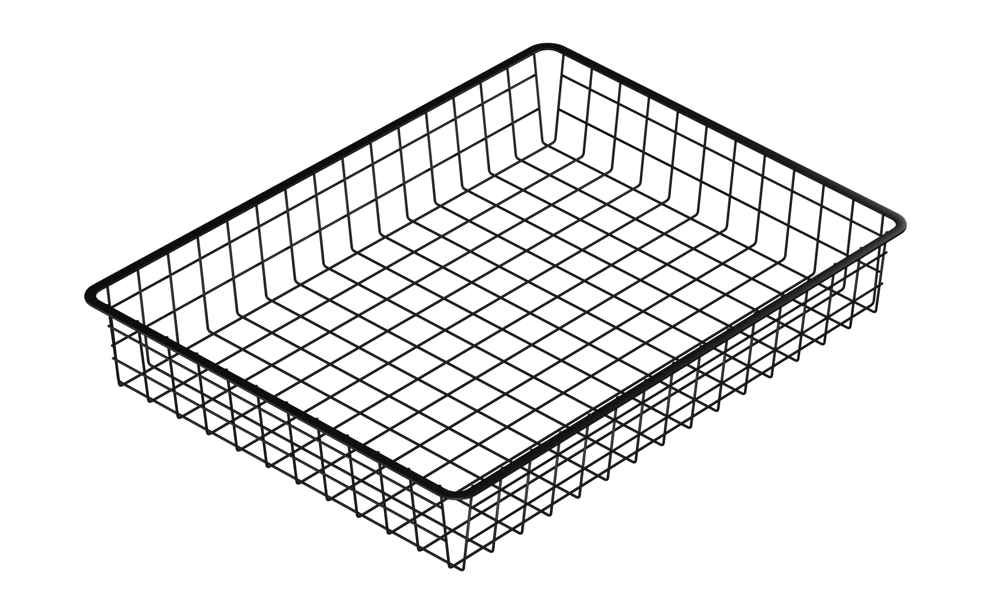 L9529BL(N) Проволочная корзина 555х410х85 черный