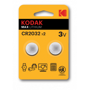 Б0037004 Батарейки Kodak CR2032-2BL MAX Lithium 2шт