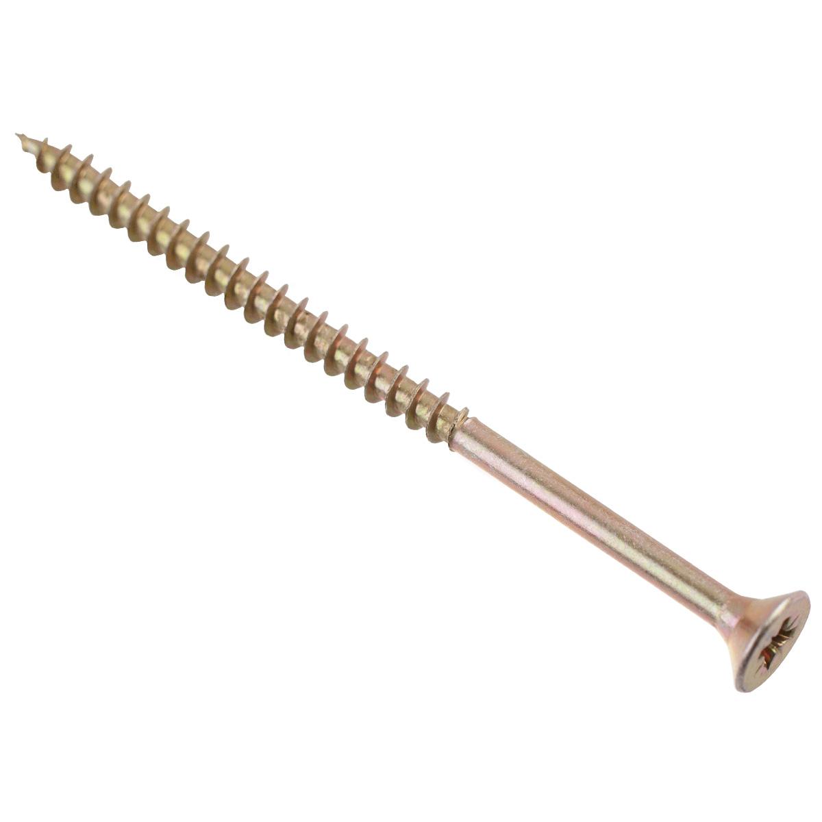 078661 Саморез ШУц 100х6,0 универ., желтый цинк (50 шт) - коробка с ок. Э