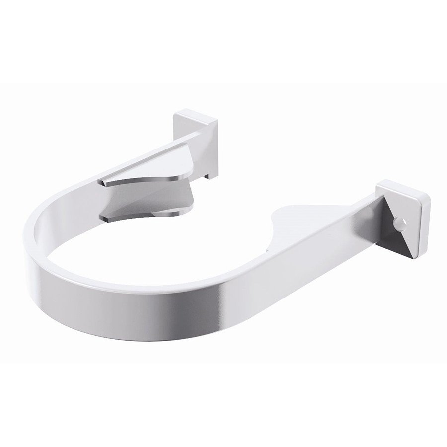 Хомут трубы ПВХ белый