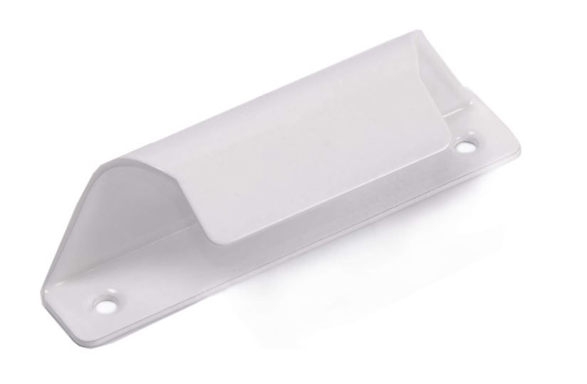 Ручка для внешнего закрывания (МЕТАЛЛ) балконной двери, белая (1к-100шт)