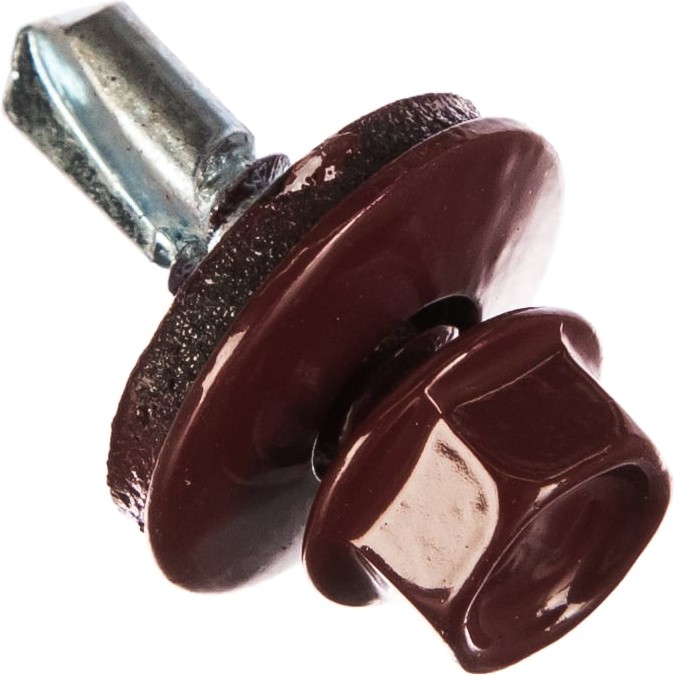 125699 Саморез КРсв. 5,5х19 RAL-3005 (вин.-красн.) (60шт) - коробка с ок СФ