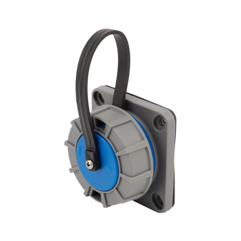 111-124 Настенная влагозащищенная розетка REXANT с крышкой 16 А, 2Р+РЕ, IP68