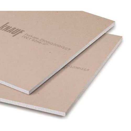 Гипсокартон КНАУФ (ГКЛ) 2500х1200х12,5мм