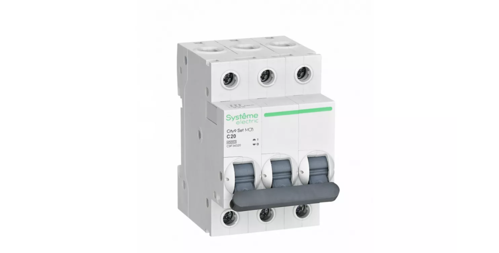 C9F34320 Автоматический выключатель 3P 20А City9 (АВ) С 4.5kA 400В Systeme Electric