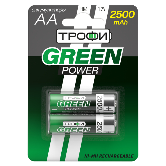C0032101 Аккумуляторная батарея ТРОФИ  HR6-2BL 2500 mAh
