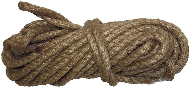 94013 Веревка джутовая д  8 мм, 10 м, крученая, СИБРТЕХ