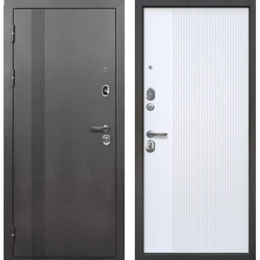 GP-00101612 Дверь метал.  ТД 9 см Вертикаль Белая 2050х860 R (правая)