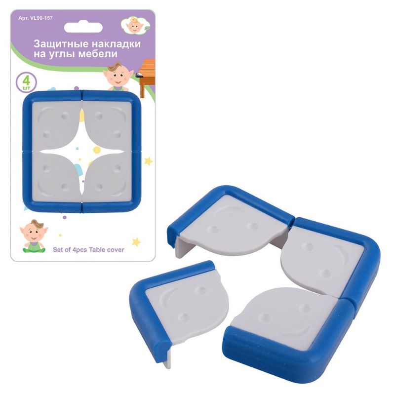 UD-00362478 Защитные накладки на углы мебели.Набор 4шт