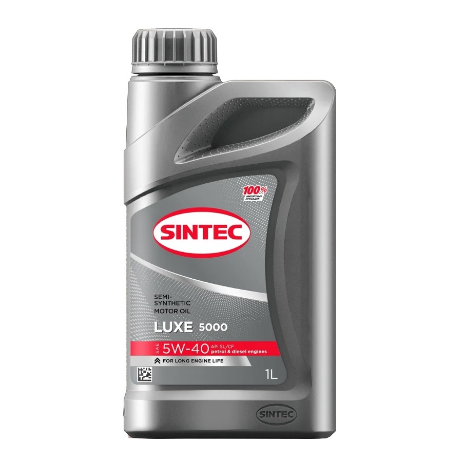 600236 Масло моторное 5W40 SINTEC LUXE 5000 SL-CF Полусинтетическое 1л