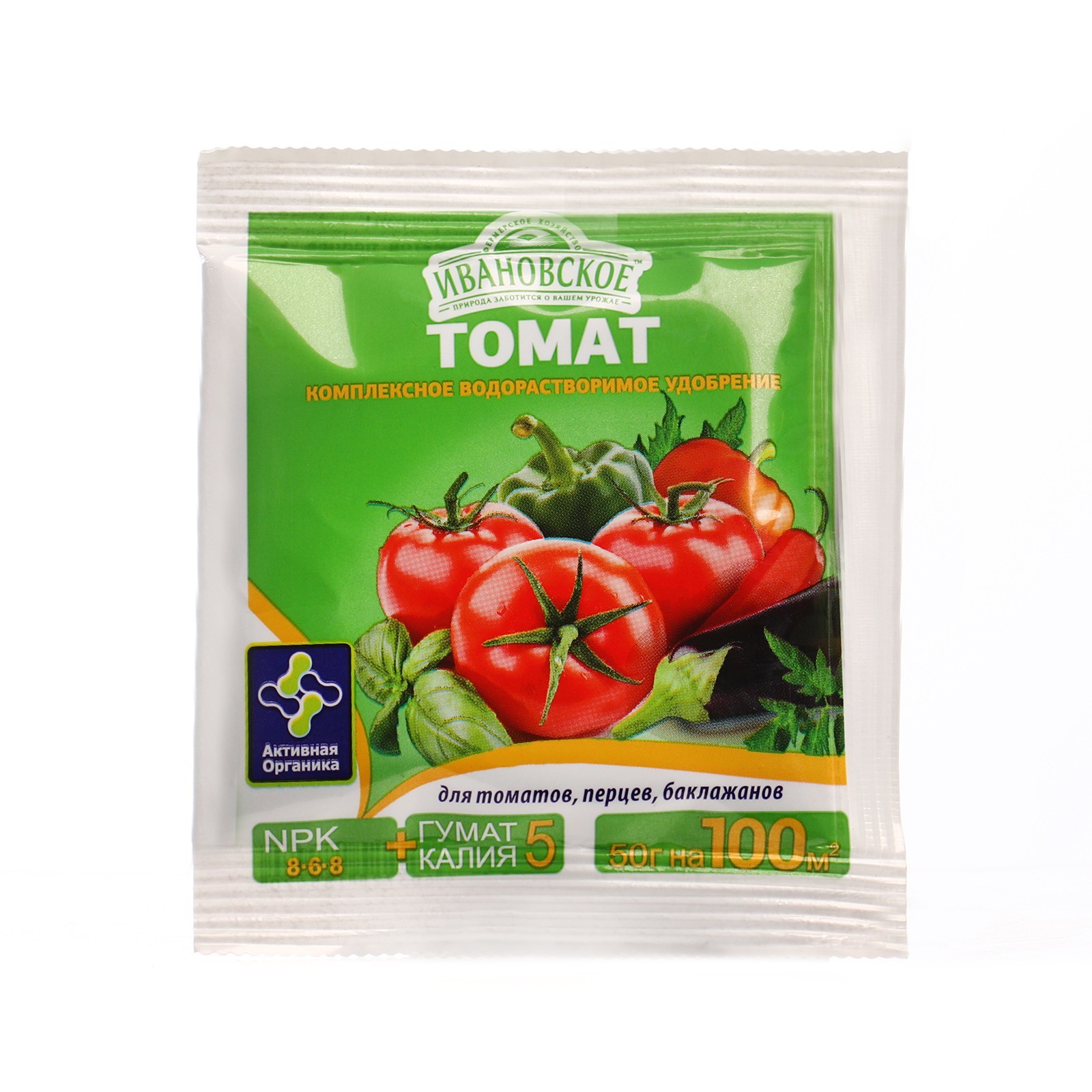 4207037 Удобрение Ивановское для томатов, перцев и баклажанов, 50 г.