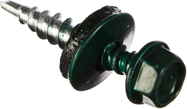 203531 Саморез КРсв. 4,8х28 RAL-6005 (тём.-зелен.) (60шт) - коробка с ок Э