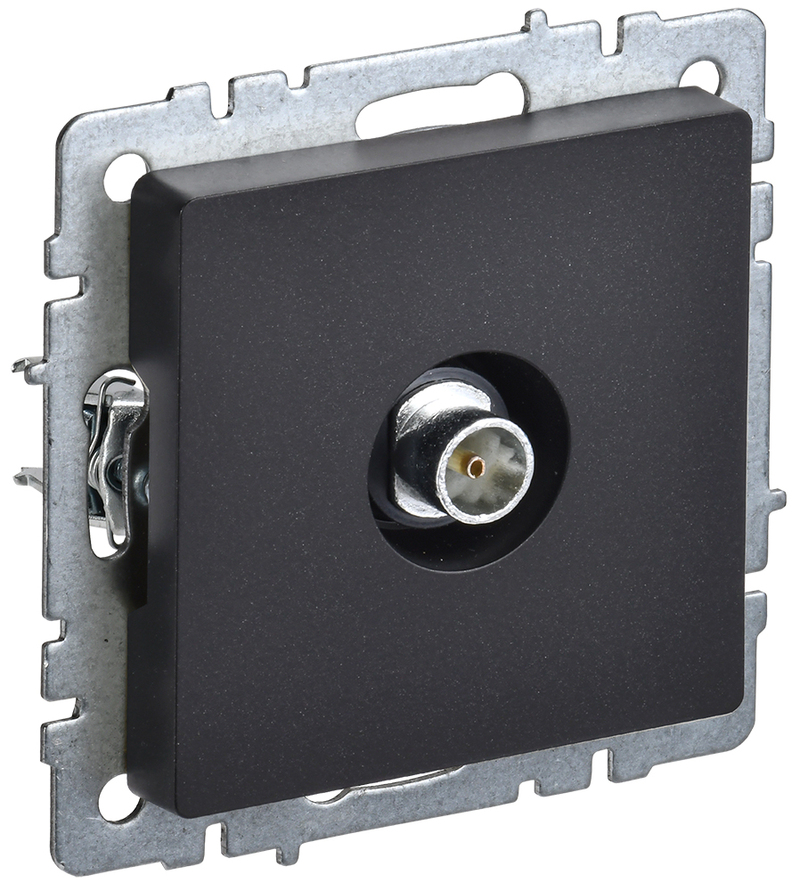 BR-A10-O-K02 Brite черный Розетка СП TV IEK