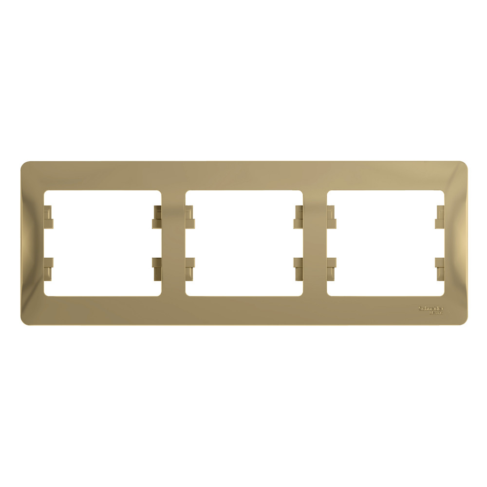 GSL000403 GLOSSA титан Рамка 3-местная гориз.