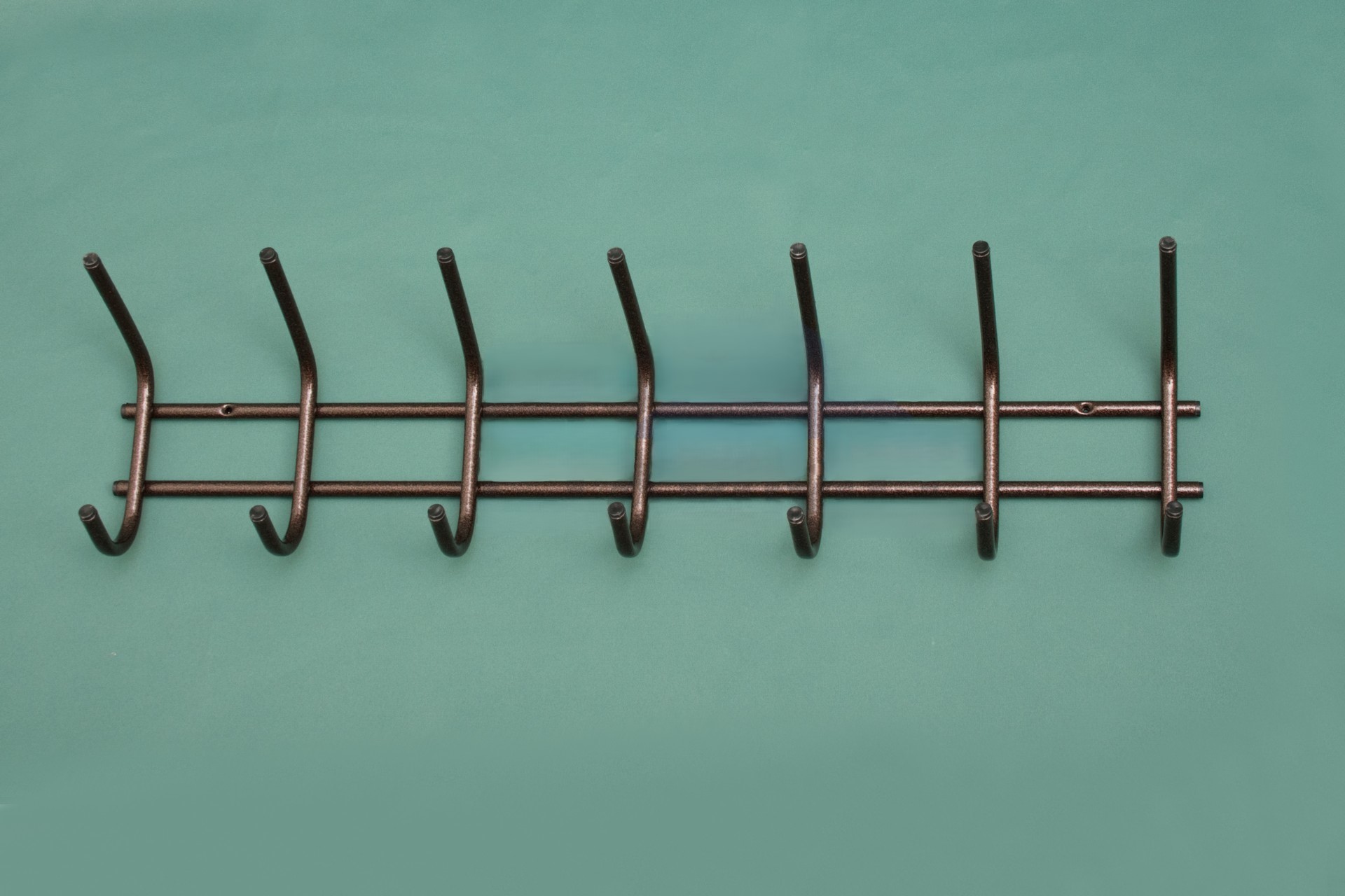 1207 Вешалка для одежды 7 крючков (антик медь)