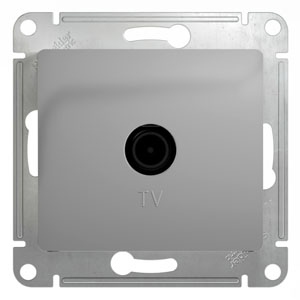 GSL000391 GLOSSA алюминий Розетка TV СП оконечн. 1DВ механизм