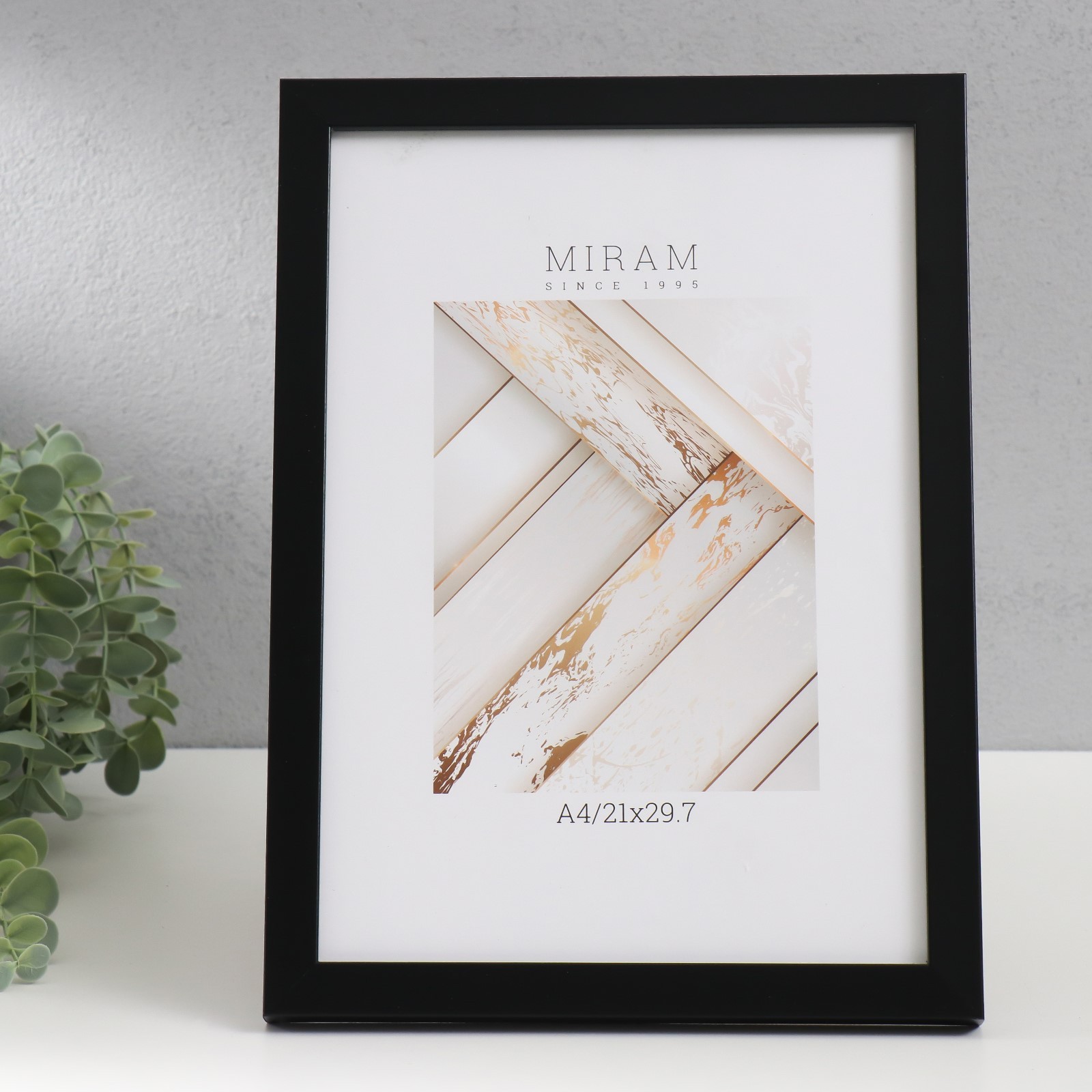 6893842 Фоторамка пластик  Gallery 21х29,7 см, цвет чёрный