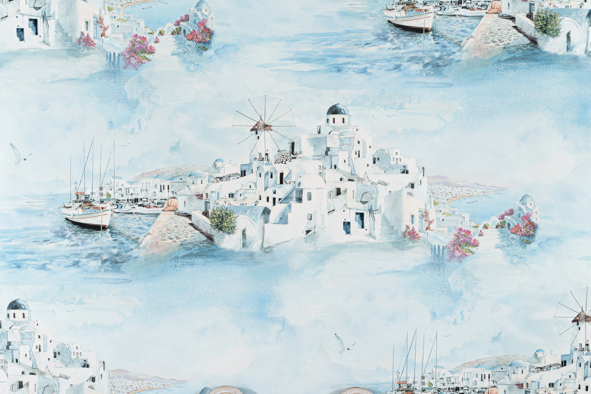 10878-03 Обои флизелиновые Марина мотив голубой 1,06×10м