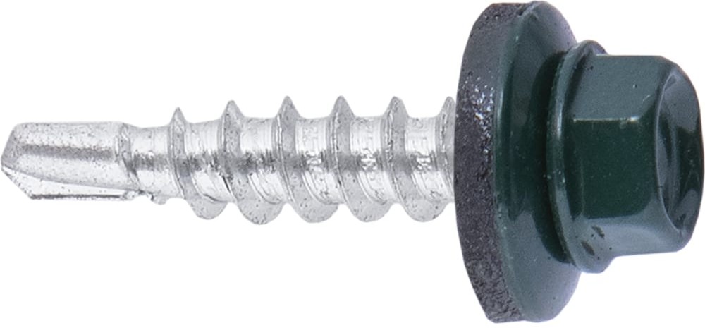 2-0018261 Саморез КРсв. 5,5х19 RAL-6005 (тём.-зелен.) (60шт) - коробка с ок СФ