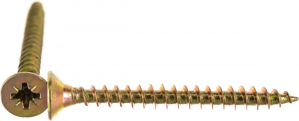 110611 Саморез ШУ 50х5,0 универ., желтый цинк (150 шт) - коробка с ок. Э