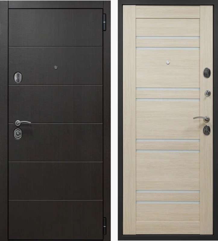 Дверь метал. Зорро венге распил кофе  М-20 капучино