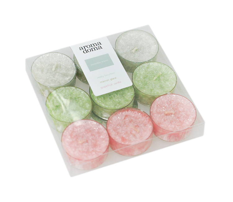 Набор свечей-таблеток Tealight Виски, ледяной каштан, ваниль 9 шт