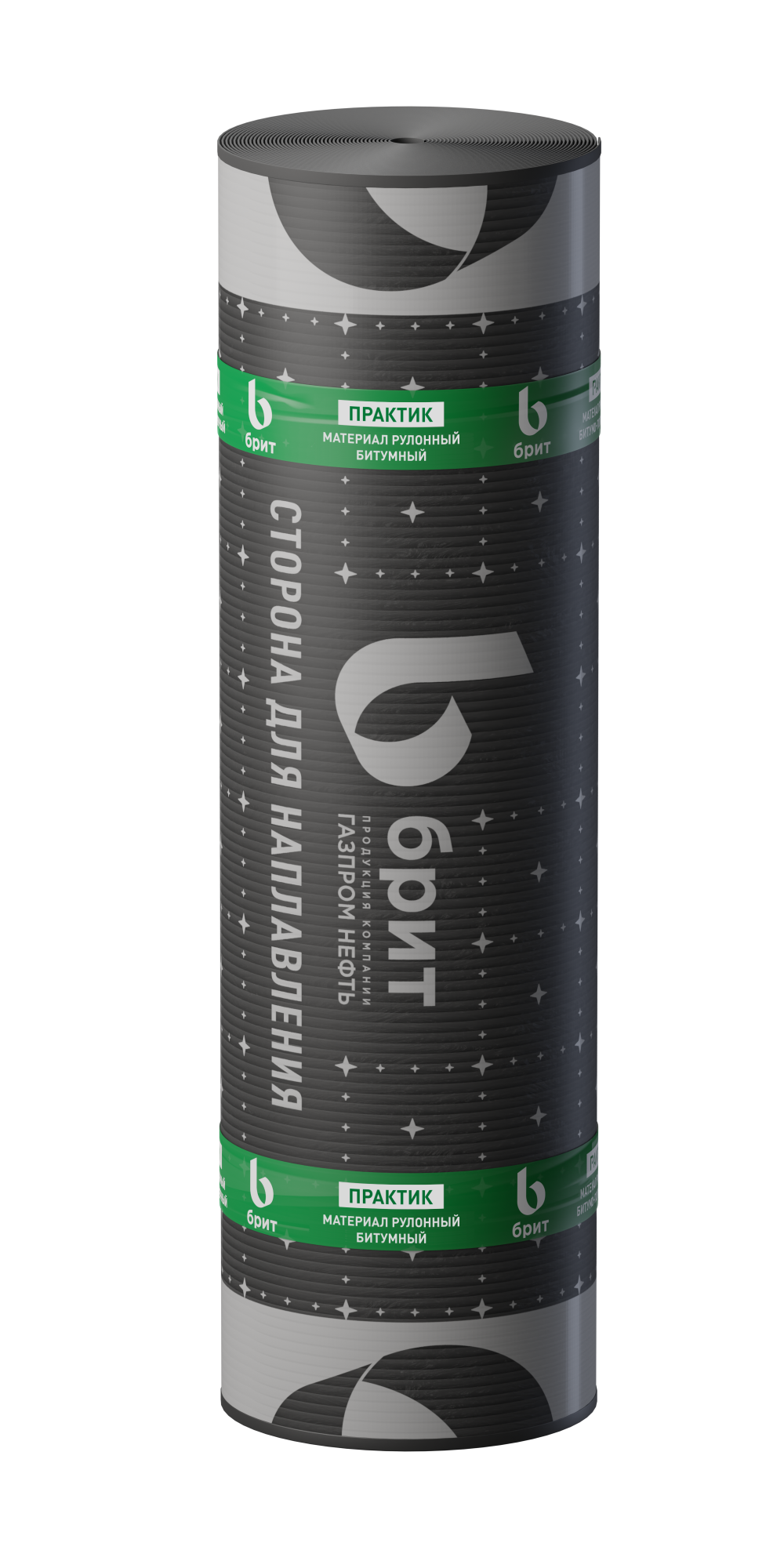 Кровля рулонная битумная Брит Практик ХКП сланец серый 1х10м
