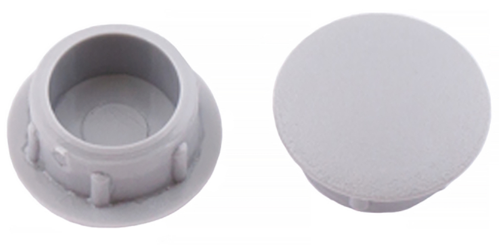 139600 Заглушка декоративная 8 мм светло-серая (35 шт) - пакет Э