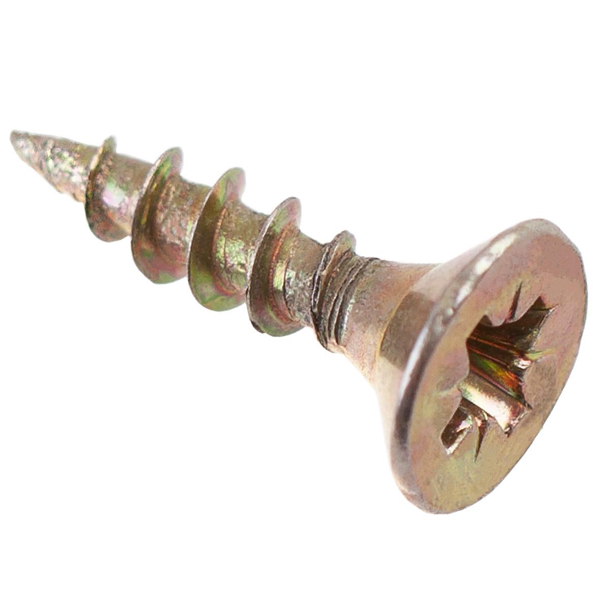 075991 Саморез ШУ 16х4,0 универ., желтый цинк (200 шт) - коробка с ок. Э