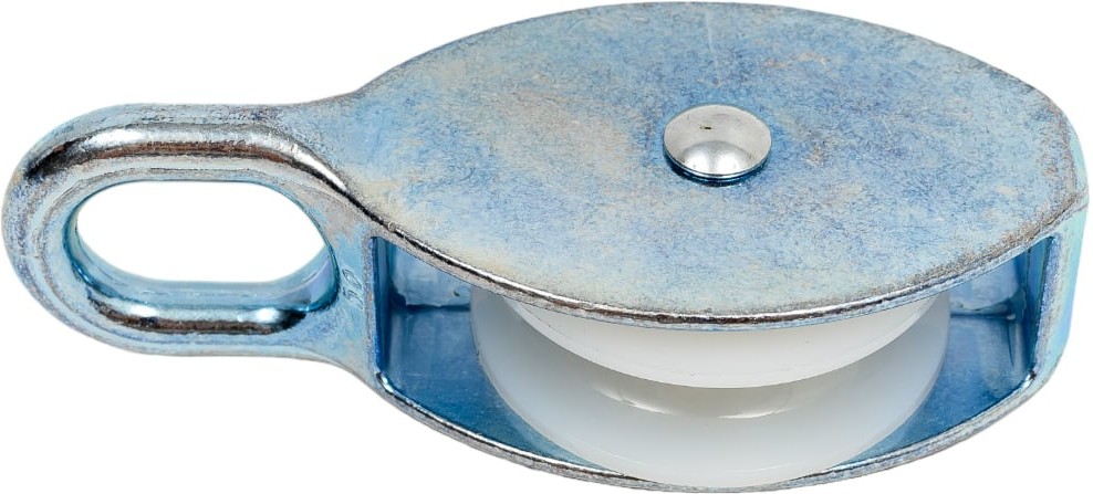 7-0017880 Блок для троса одинарный оцинк. (нейлон.шкив) 50мм (1 шт) Э