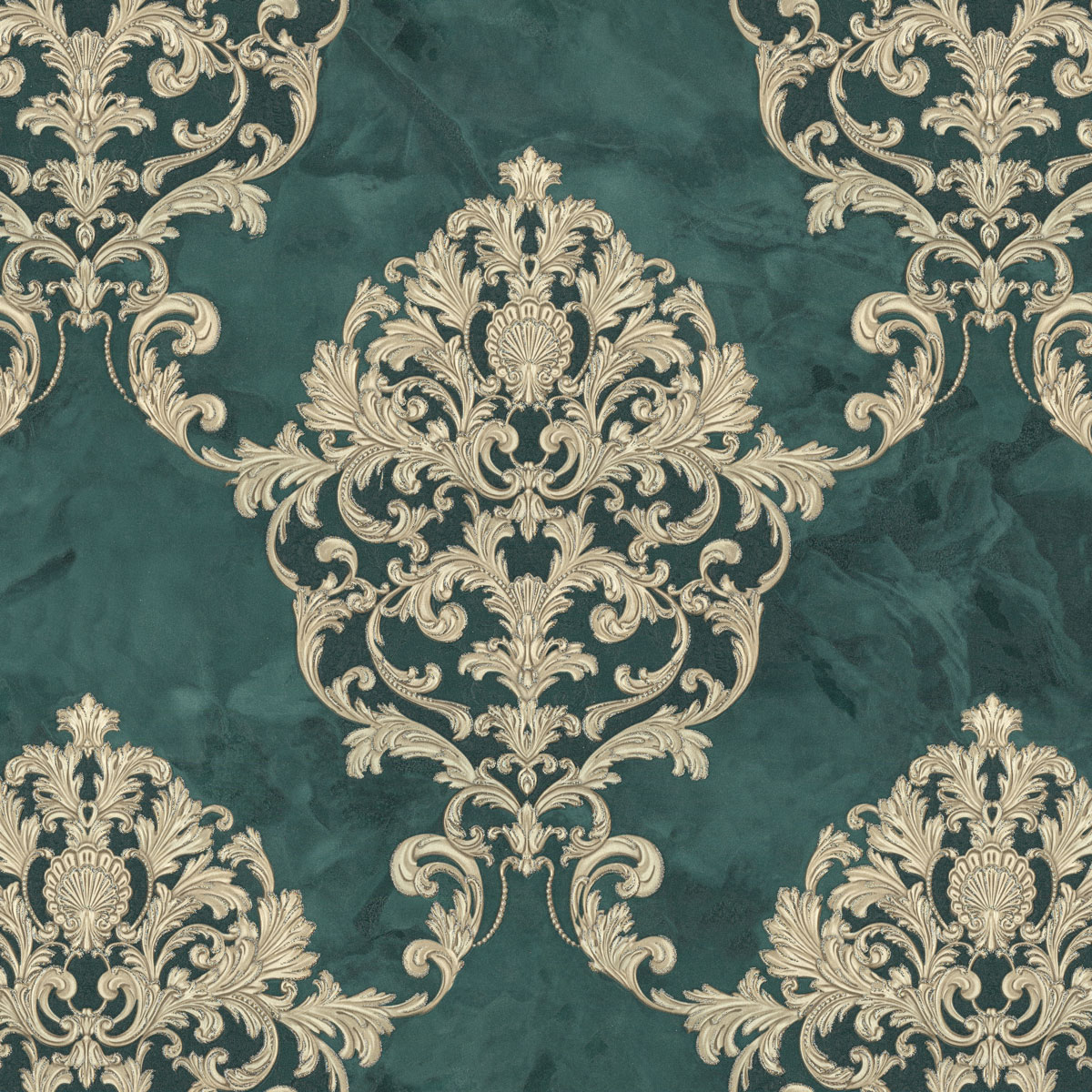 9228-04 Обои флизелиновые Amira, мотив зелёный 1,06x10,05м