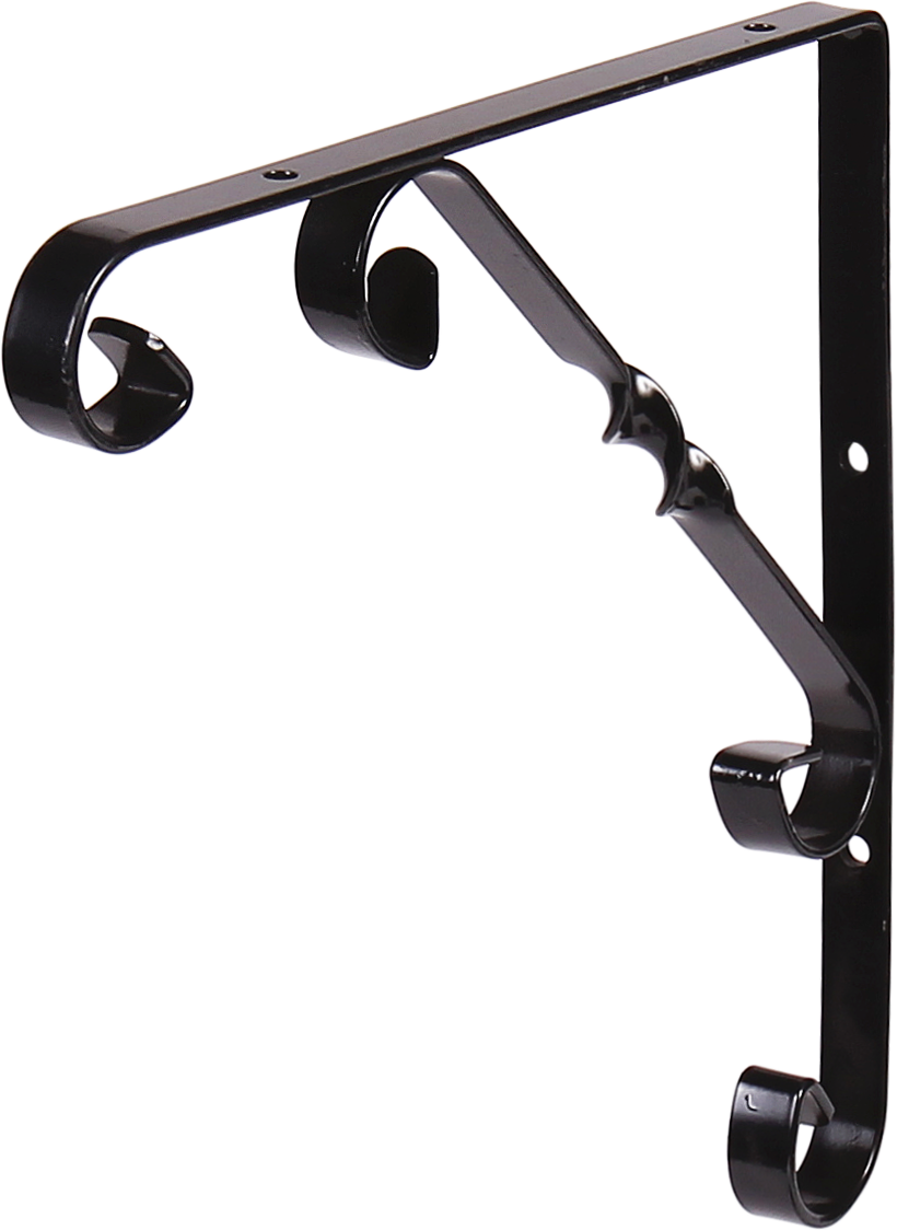 L7408BL Кронштейн орнаментал 200х200мм ЧЕРНЫЙ