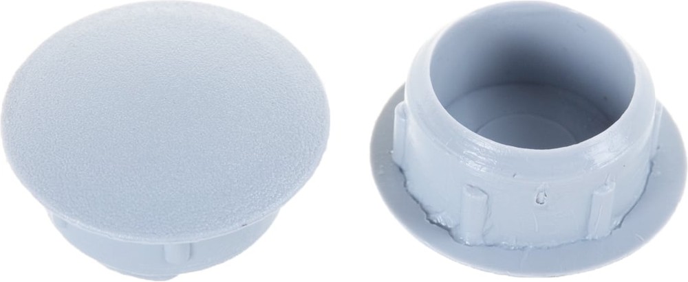 108889 Заглушка декоративная 14 мм светло-серая (30 шт) - пакет СФ