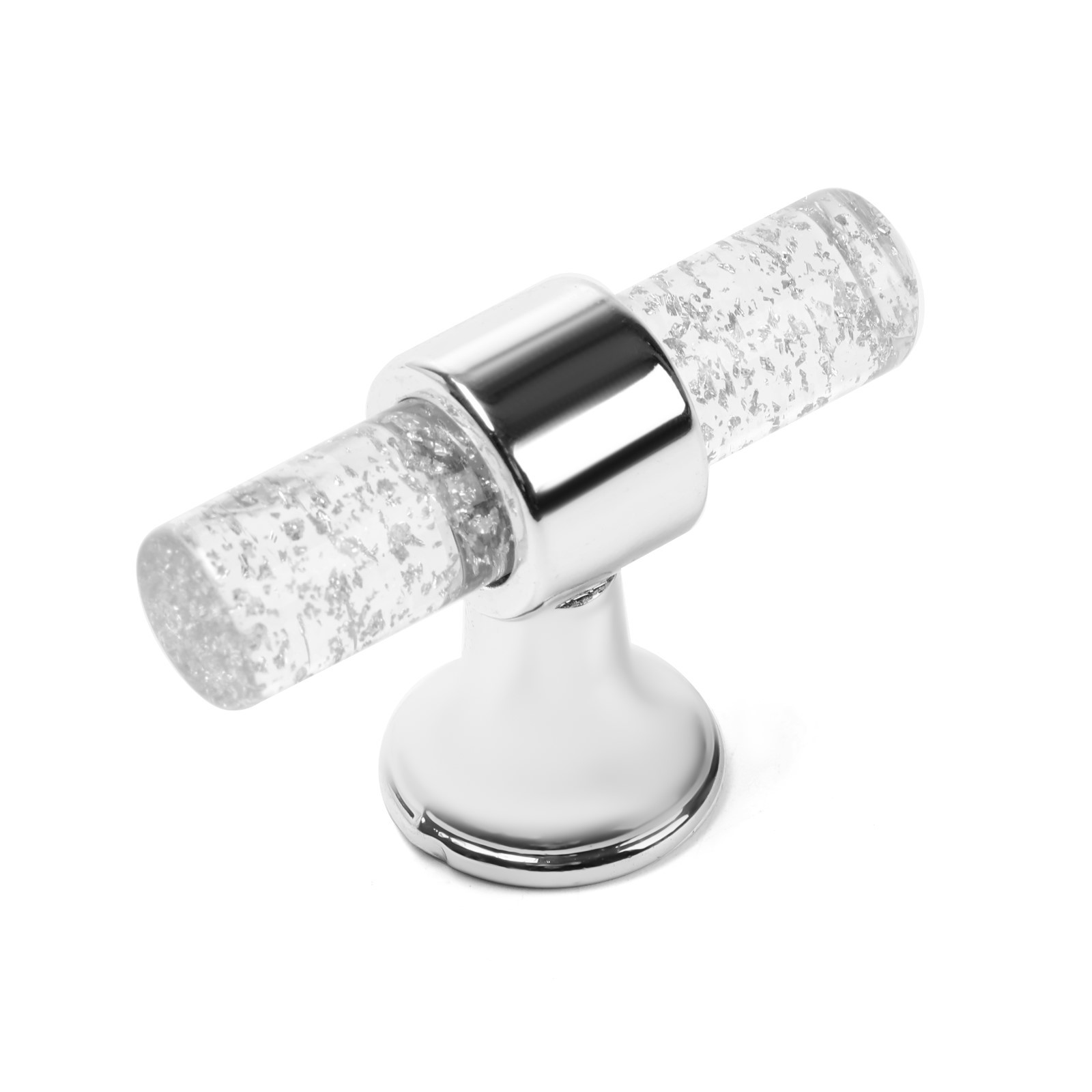 9905902 Ручка-кнопка CAPPIO PK106, D 12 мм, пластик, цвет прозрачный-хром