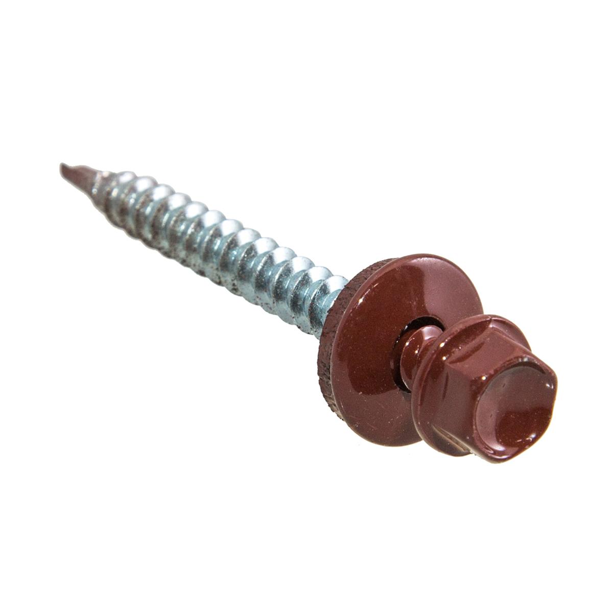 240571 Саморез КРсв. 4,8х70 RAL-3005 (вин.-красн.) (30шт) - коробка с ок. Э