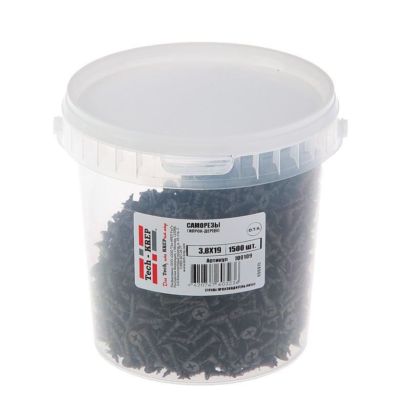 100109 Саморез СГД гипс-дерево 19х3,8 (1500 шт) - ведро СФ