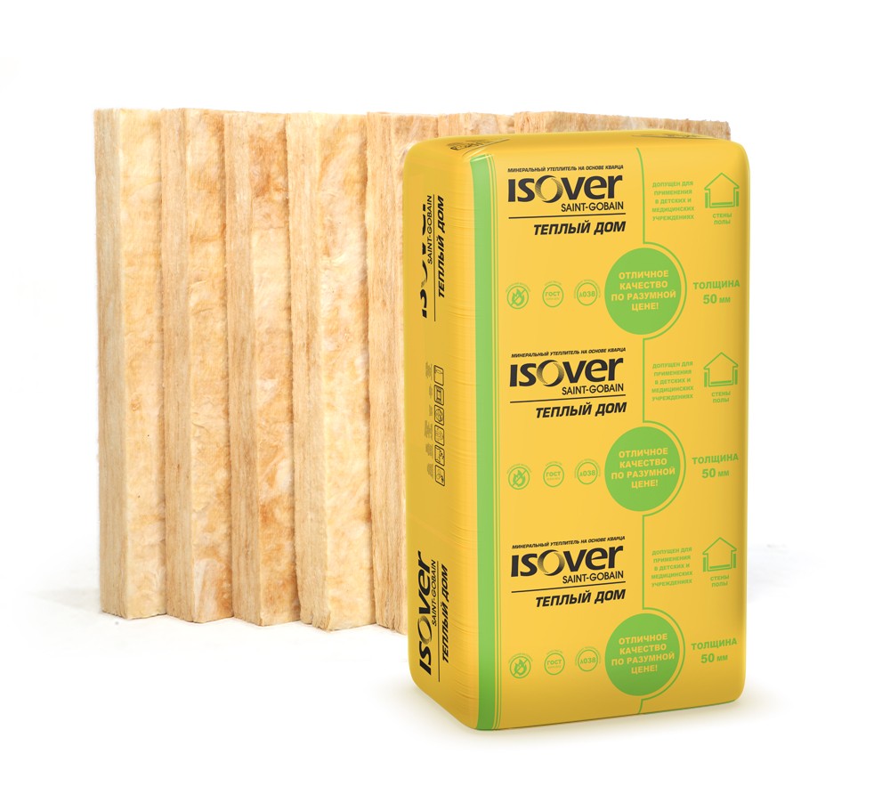 Утеплитель Изовер Теплый Дом 50х610х1170мм 10кв.м 14шт-уп
