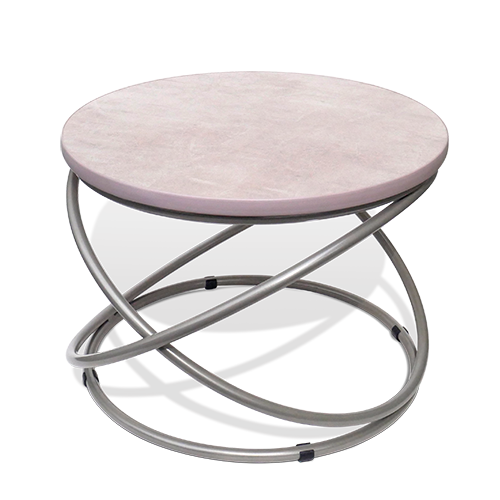 Столик журнальный ФЕЛИС LAKSI жемчужно-серый-белый камень