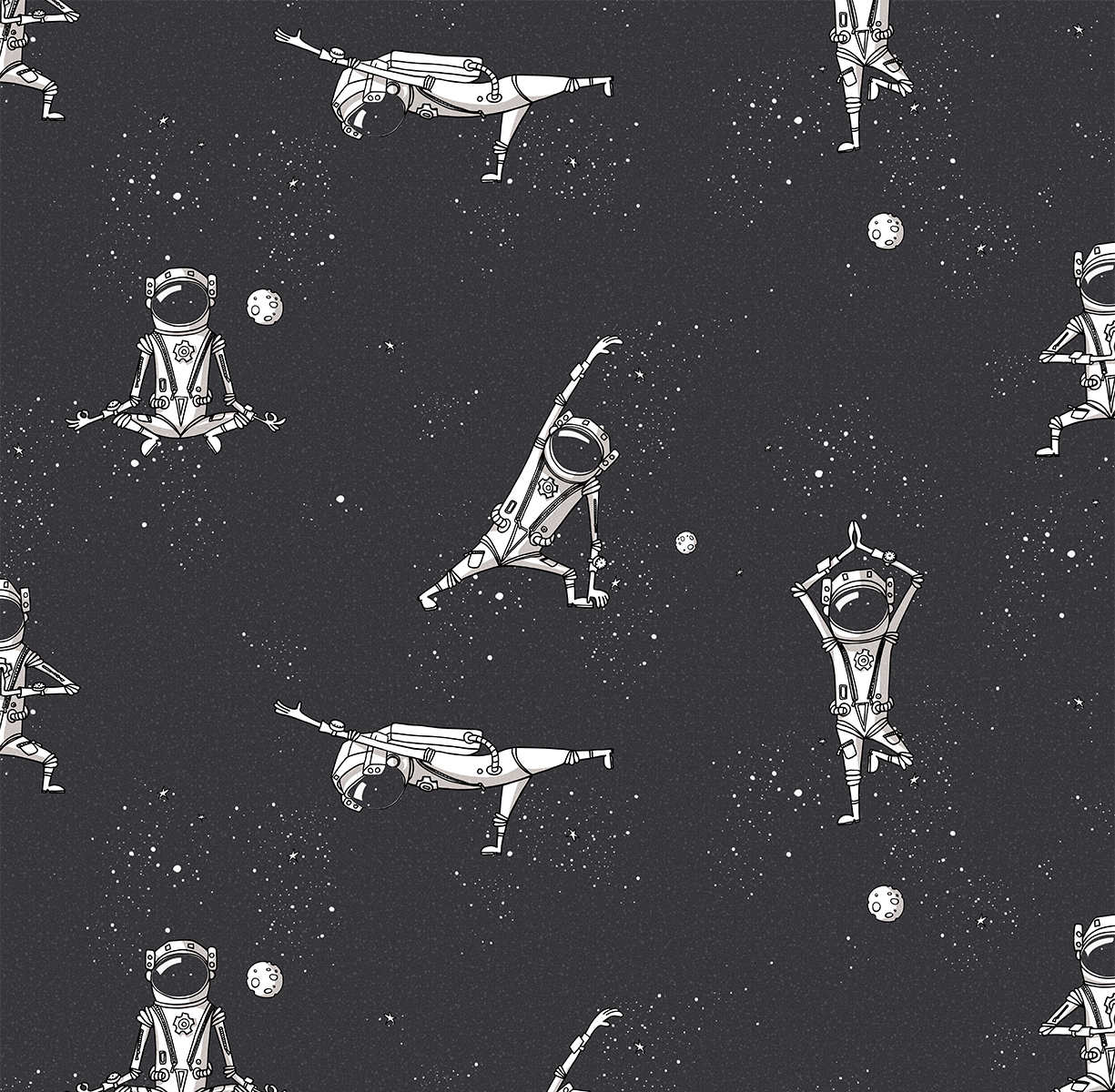 285749 Обои флизелиновые Spaceman, мотив чёрный 1,06х10м