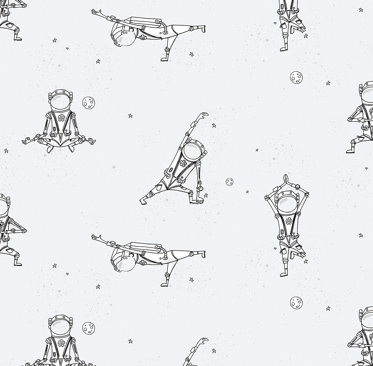 285741 Обои флизелиновые Spaceman, мотив белый 1,06х10м