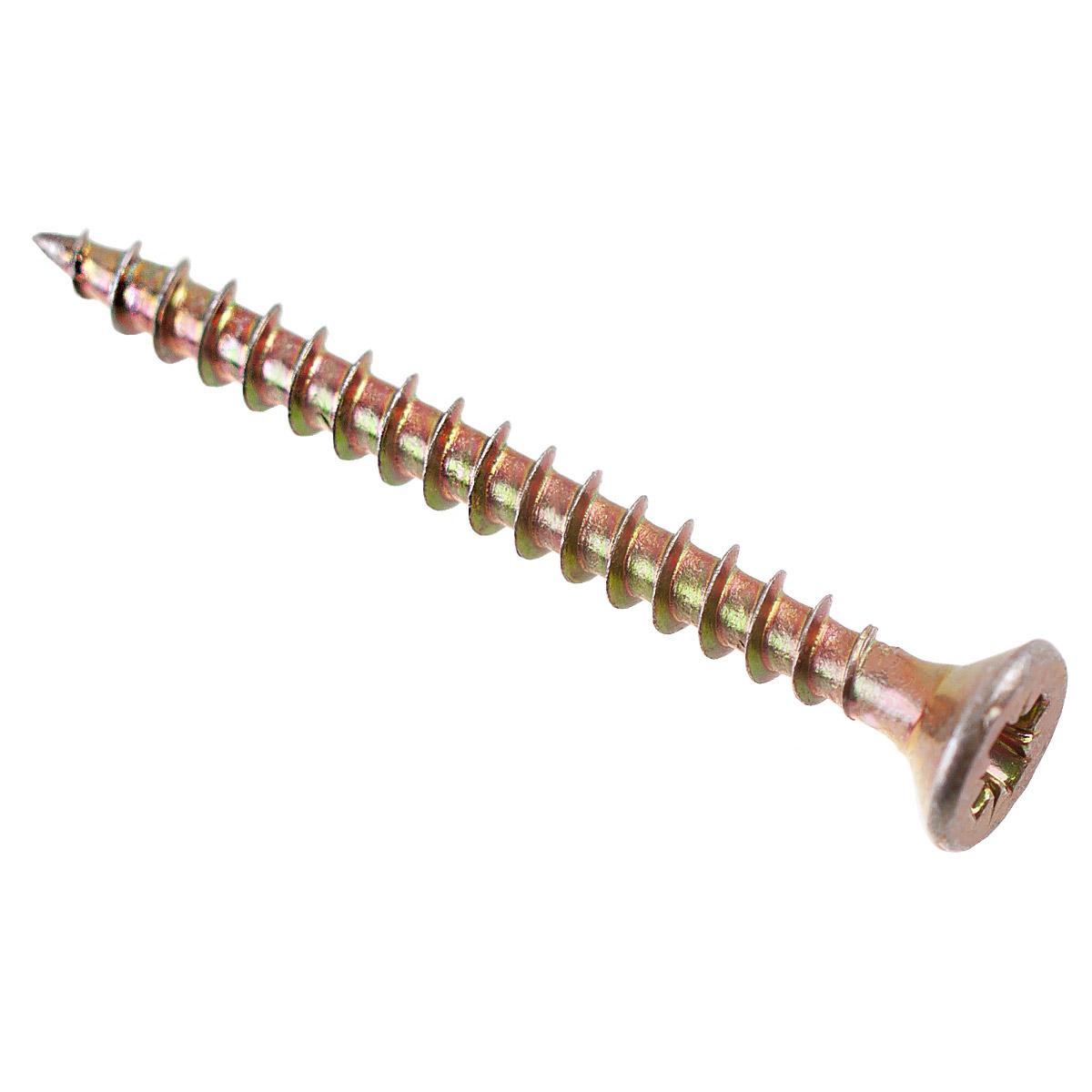 075931 Саморез ШУ 30х3,5 универ., желтый цинк (200 шт) - коробка с ок Э